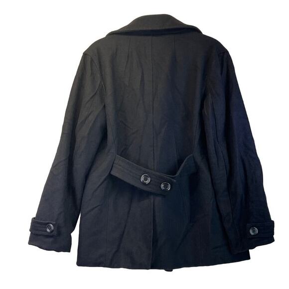 Austin Clothing Co. Womens L Black 80%Wool Blend Winter ButtonDown Pocket Coat - Picture 2 of 11